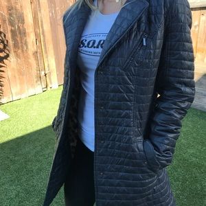 Laundry long black jacket size medium
